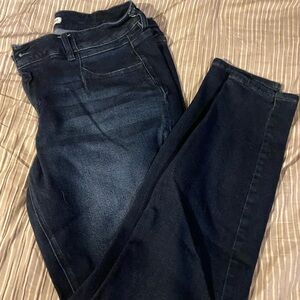 KanCan Women's Dark Blue Straight Leg Jeans